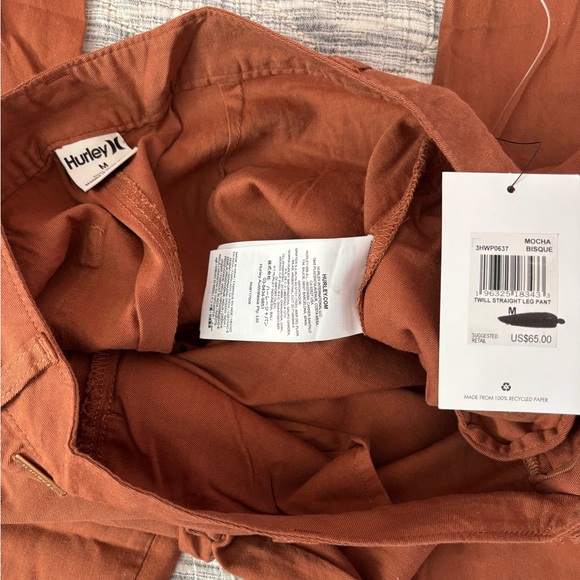 Hurley High Rise Straight Leg Cropped Pants Sz Medium NWT | Hurley Women Pants - - Picture 11 of 11